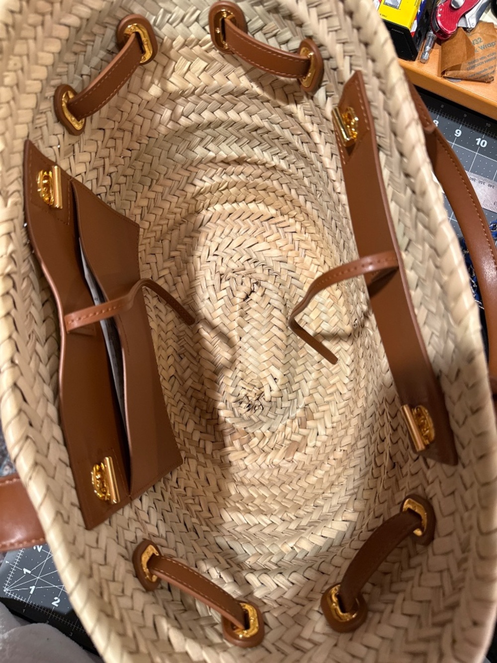 Veronica beard raffia tote bag - Picture 8 of 8